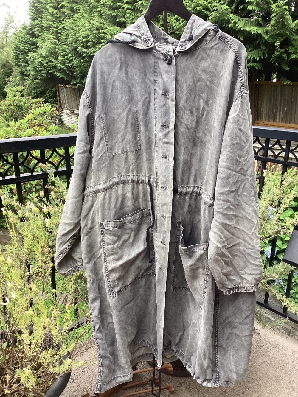 Top Shop BNWT Oversized Grey Hooded Parka. Small